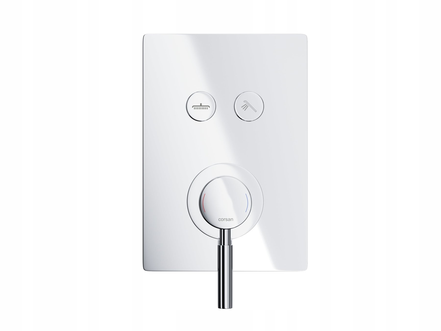 Sprchová podomietková batéria s funkčnými tlačidlami a montážnym boxom