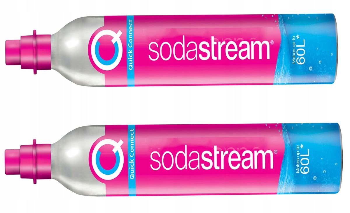 2x SodaStream bombička CO2 Quick Connect ružový valec