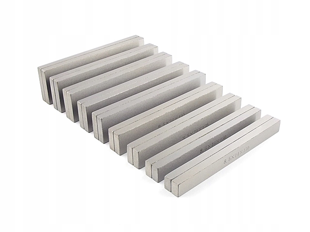 Bloczki równoległościenne podkładki frezarskie 150x8,5mm zestaw 9 par