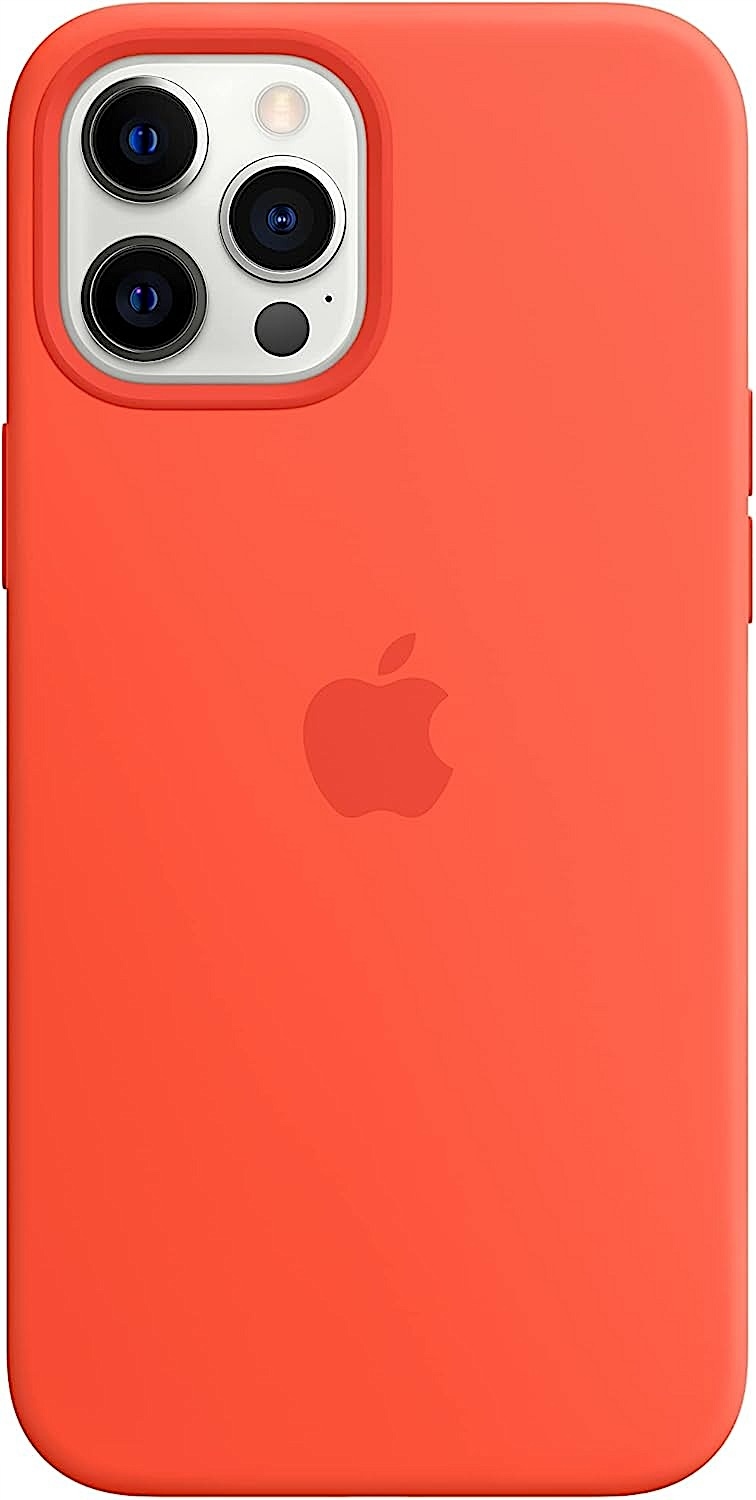 Silikonové pouzdro pro iPhone 12 Pro Max Silicone Case Electric Orange