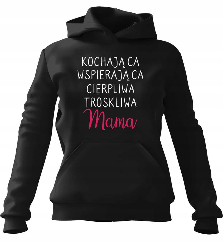 Mikina s kapucí Mom Black Xs
