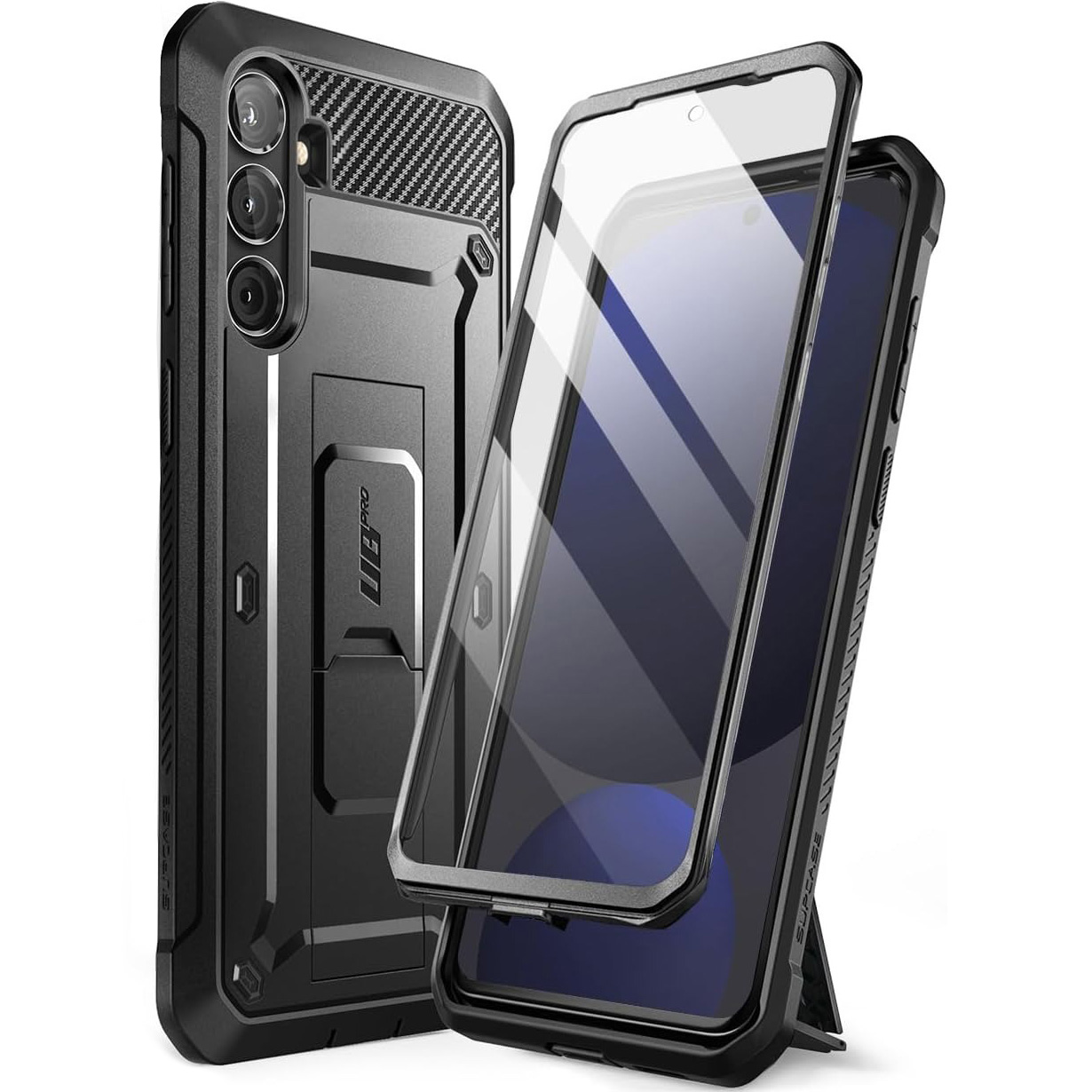 Pouzdro pancéřové Supcase pro Galaxy S24 Fe, kryt na opasek, s opěrkou Stand