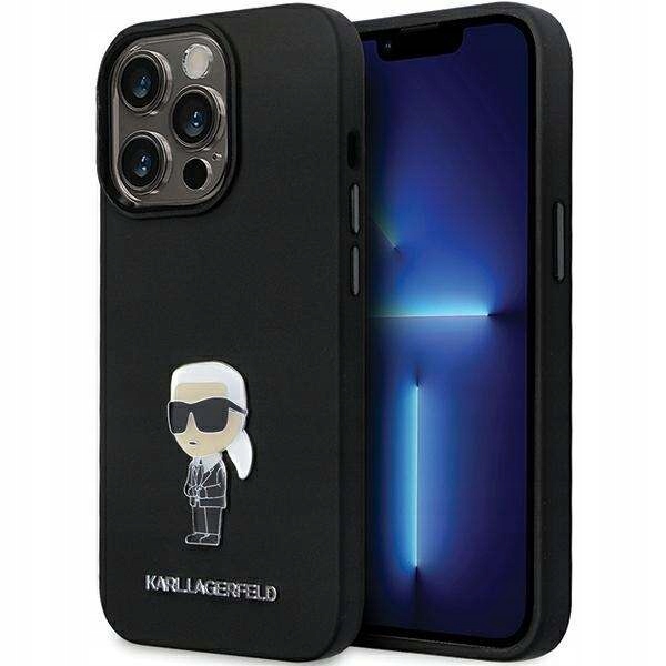 Karl Lagerfeld kryt pro iPhone 14 Pro 6,1" černý Hc Silicone Ikonik Met