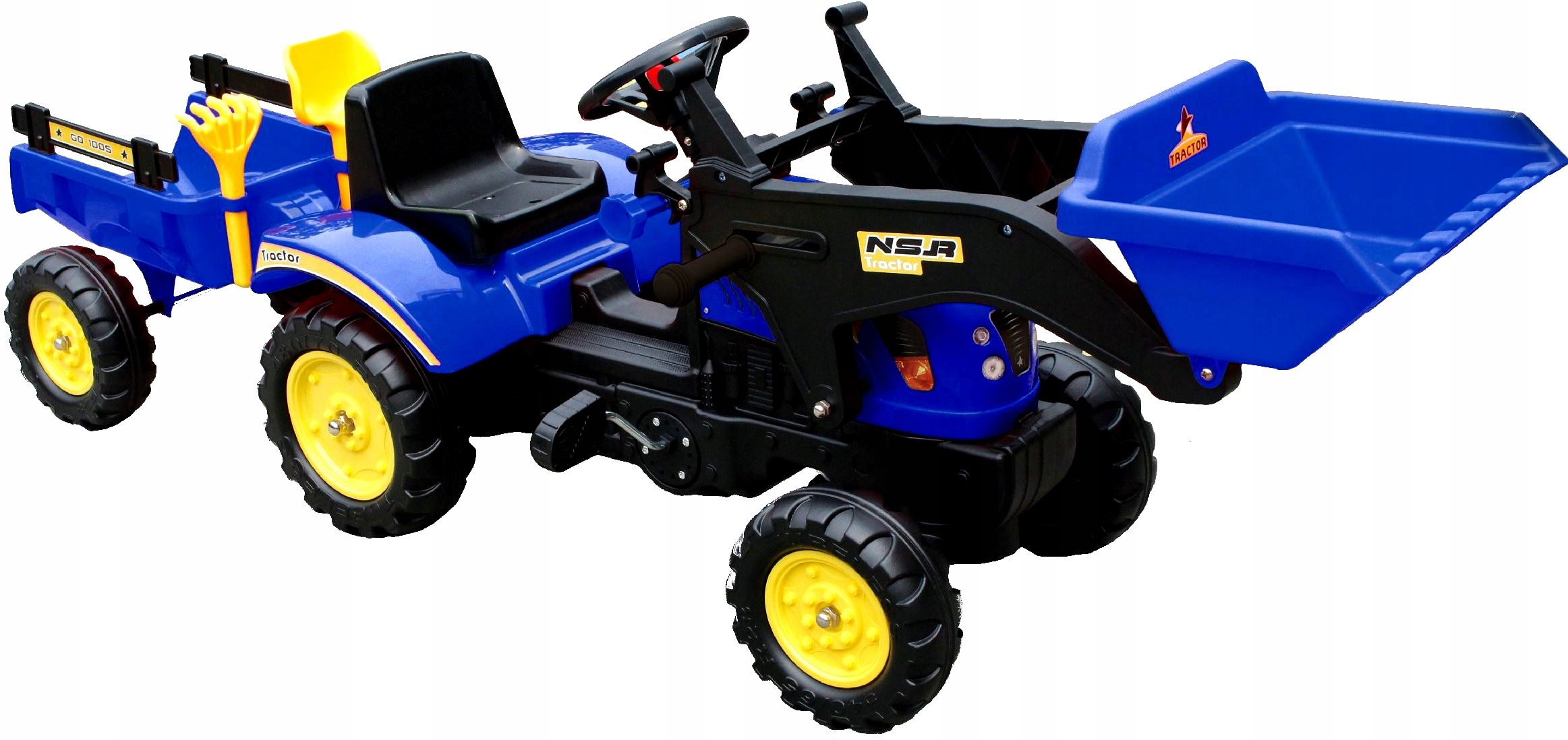 

Traktor na pedały z przyczepą i ładowaczem