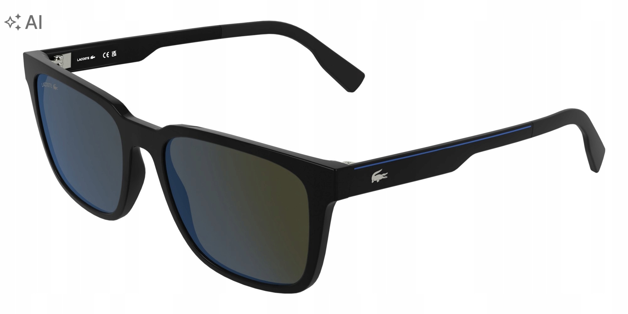 Lacoste Černé Sluneční Brýle Pilotky S Logem 14X14 CM 7GA