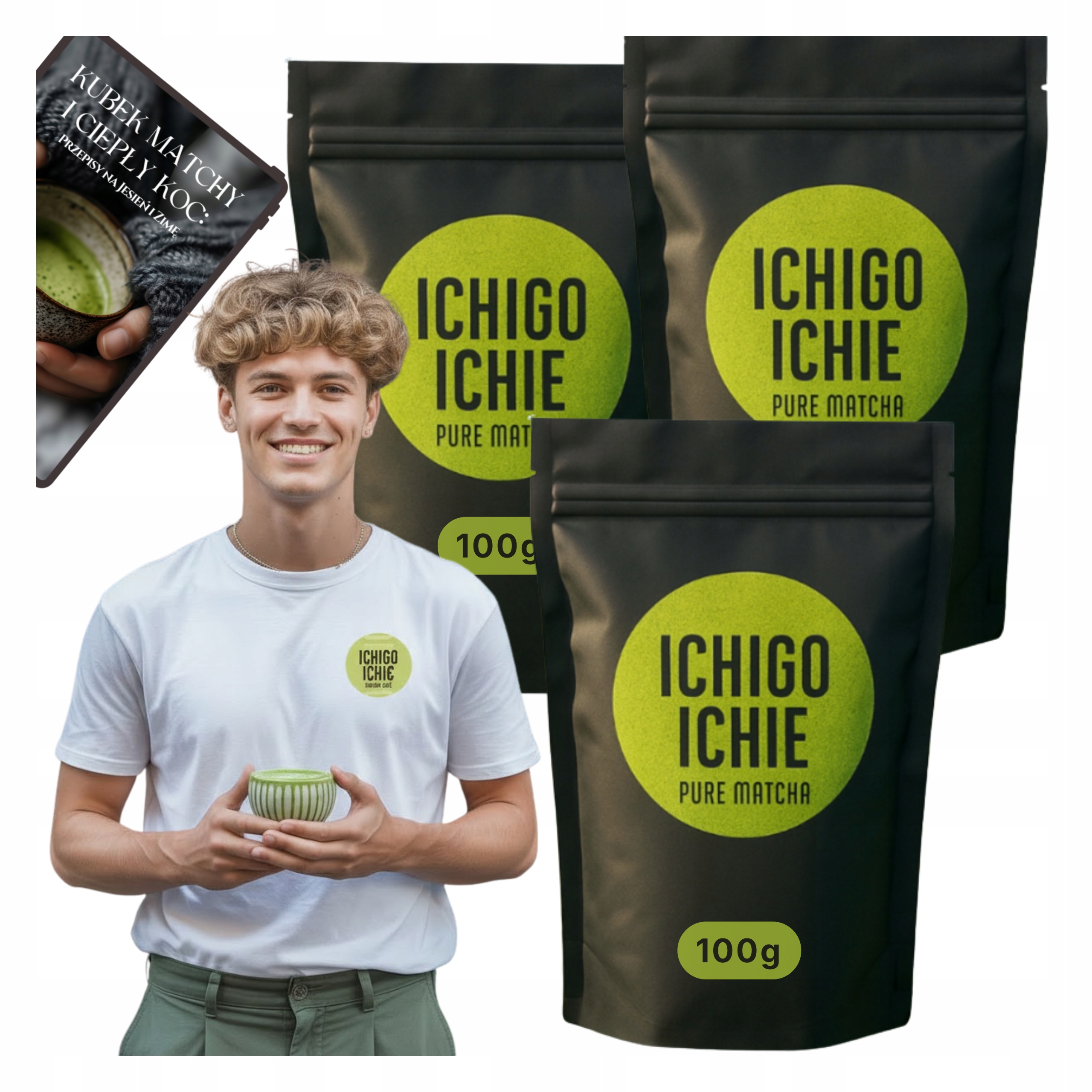 Levně Matcha japonská Zelený Čaj Premium Tradiční Keto prášek 3 x 100 g