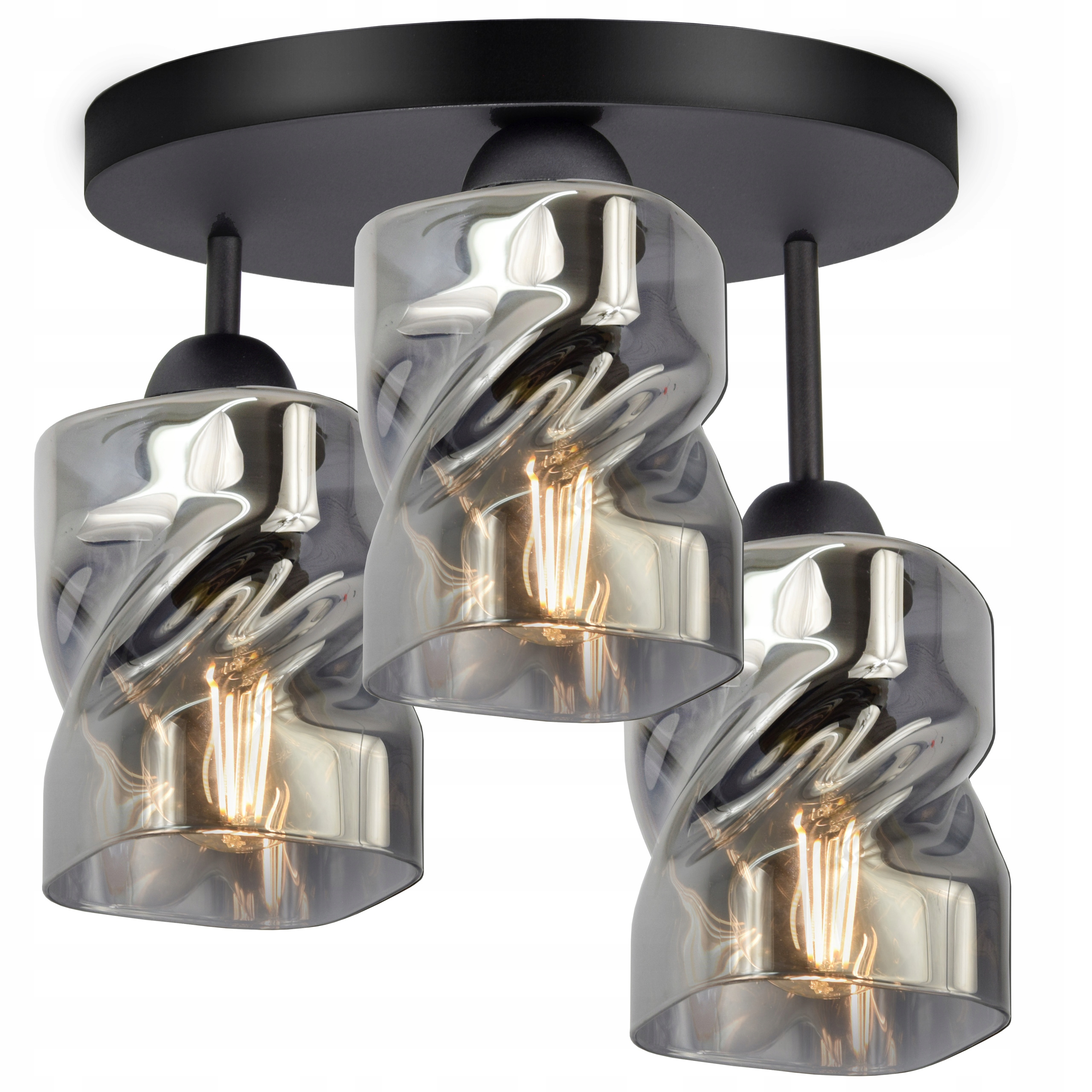 

Szklana Lampa Wisząca Sufitowa Żyrandol Plafon Led