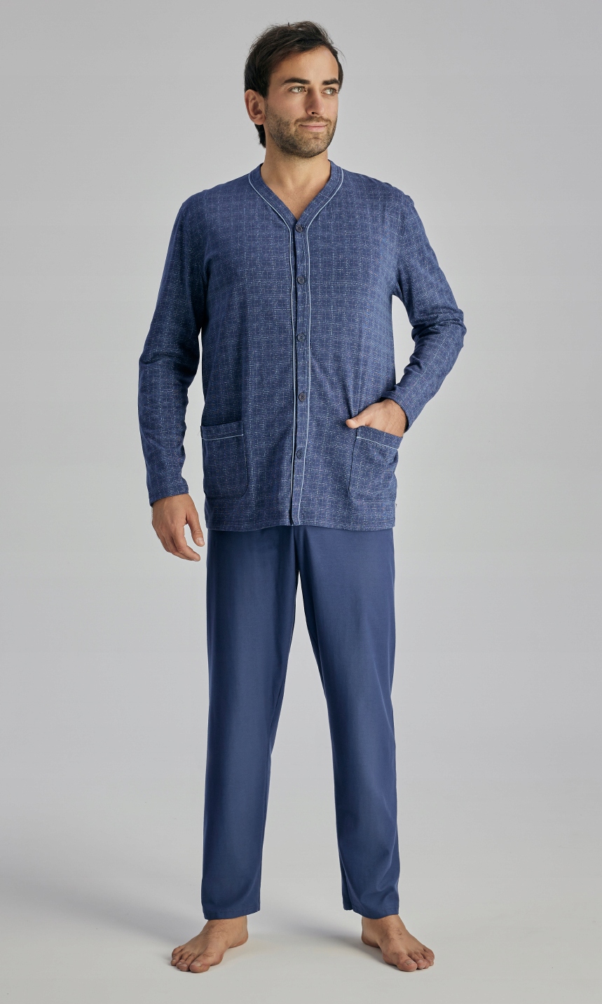 POLSKA PIŻAMA MĘSKA WADIMA XXL NIEBIESKI ZMIERZCH