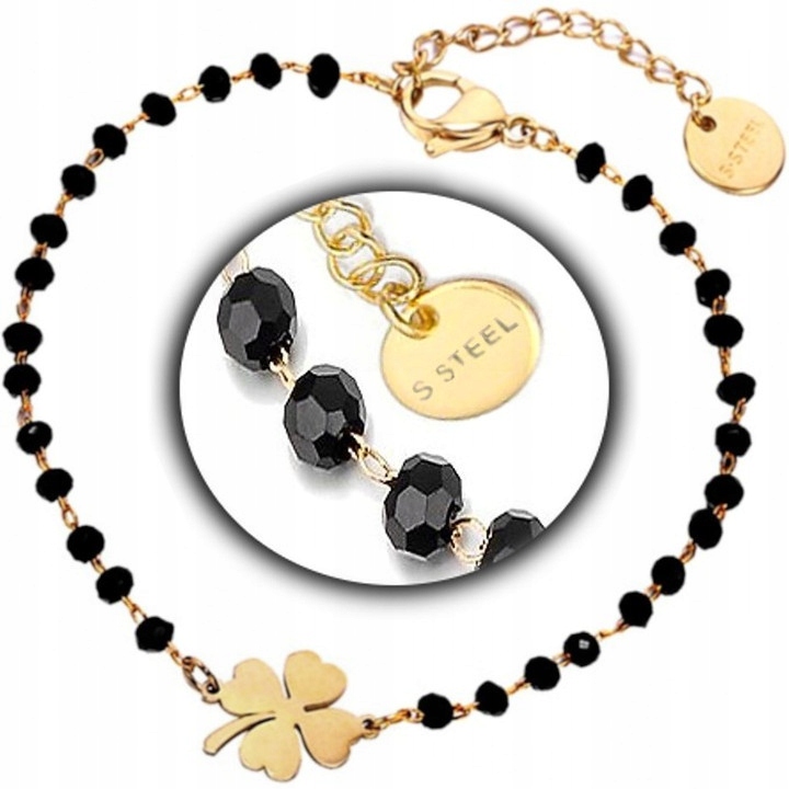 

Bransoletka złota koniczyna Stal Chirurgiczna 316L