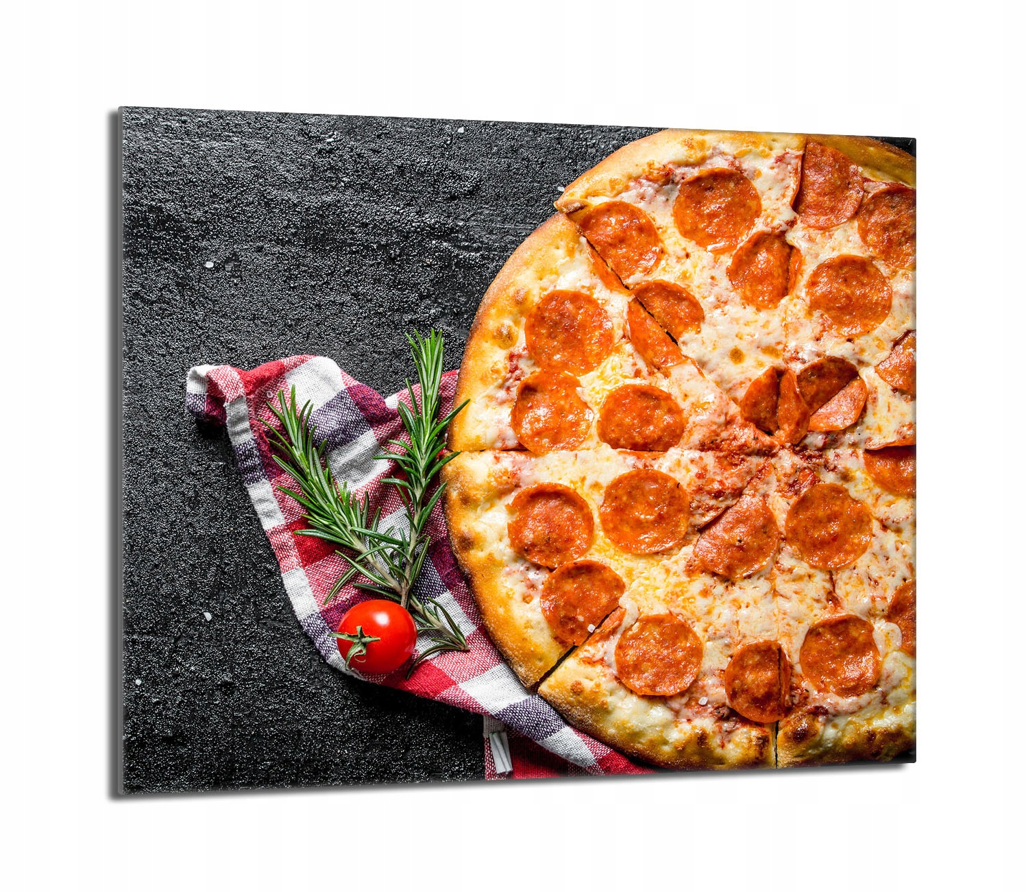 Skleněná ochranná deska na sporák 60x52 Pizza Do Kuchyně