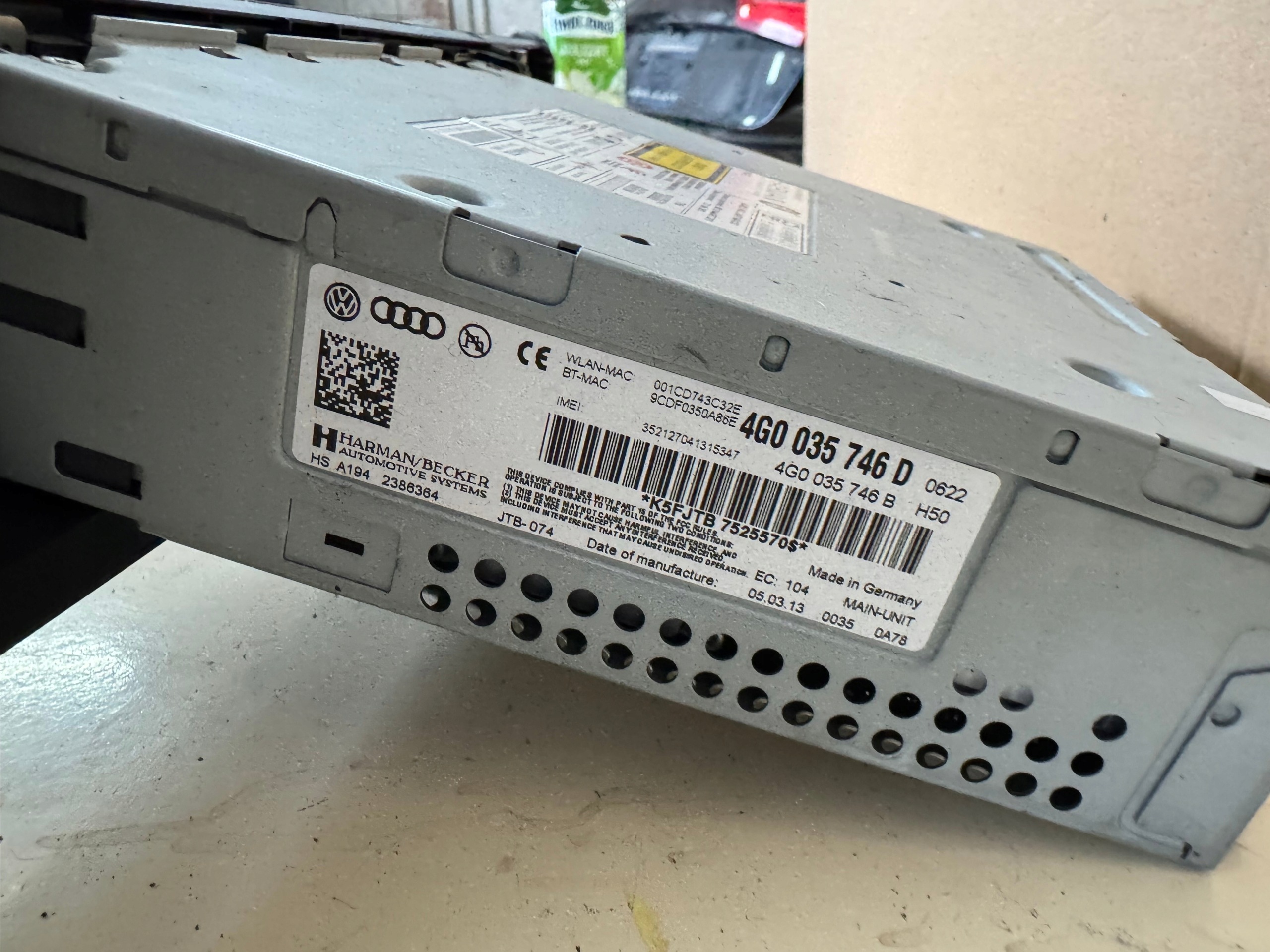 MULTIMEDIA JEDNOSTKA MMI navigation devices PANEL player AUDI A6 C7 4G0035746D