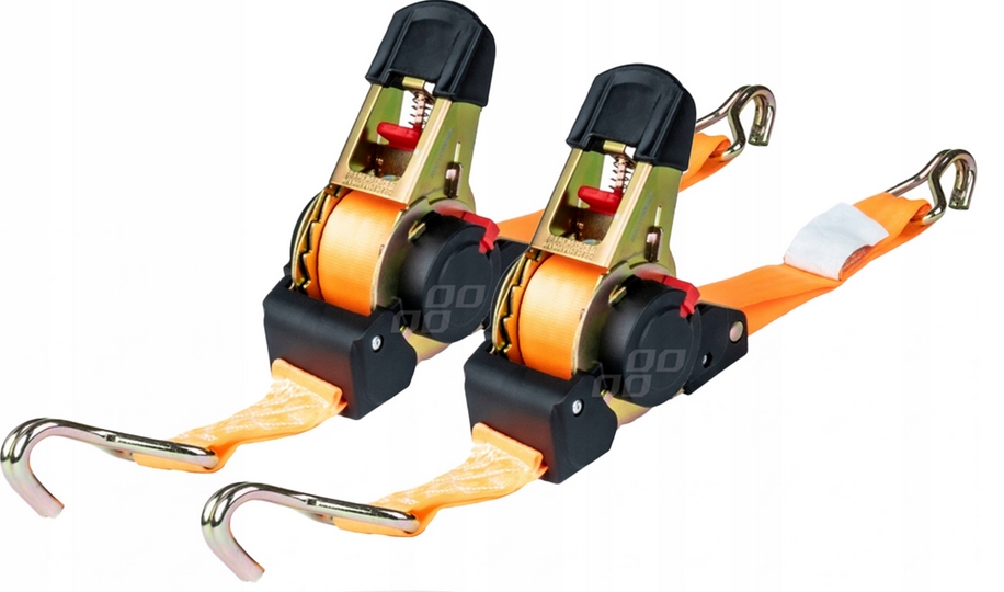 Zestaw: Pasy transportowe z automatycznym zwijaczem 1000kg 38mm 4m 2szt.