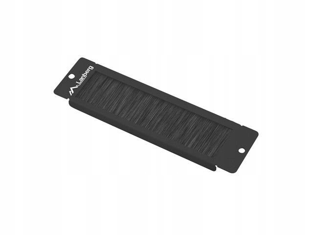 Panel szczotkowy Lanberg AK-1104-B do szafy 10" montowany w przepustac