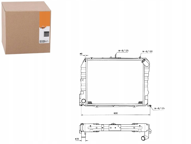 NRF CHŁODNICA SILNIKA TOYOTA HIACE IV 2.4D 08.87-1