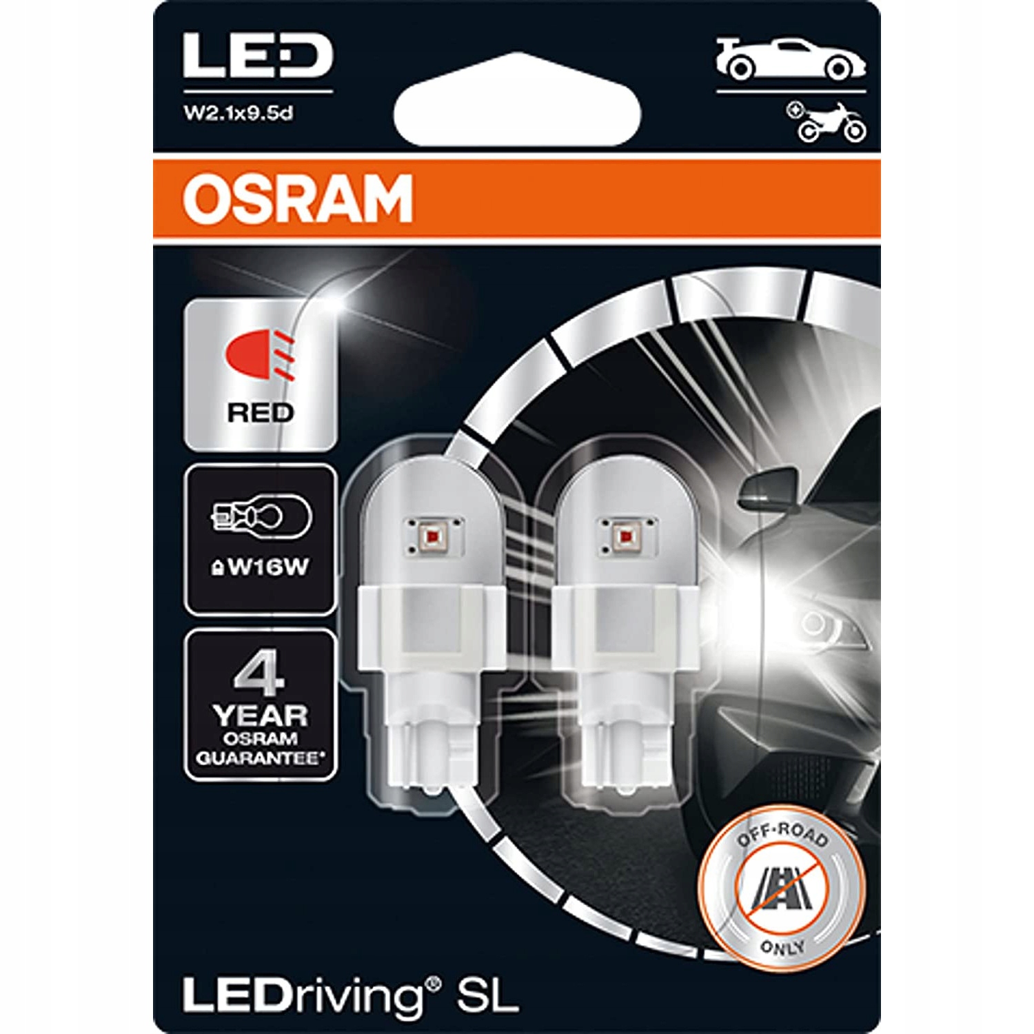 

Żarówki Led W16W Osram LEDriving 12V Czerwone 2SZT