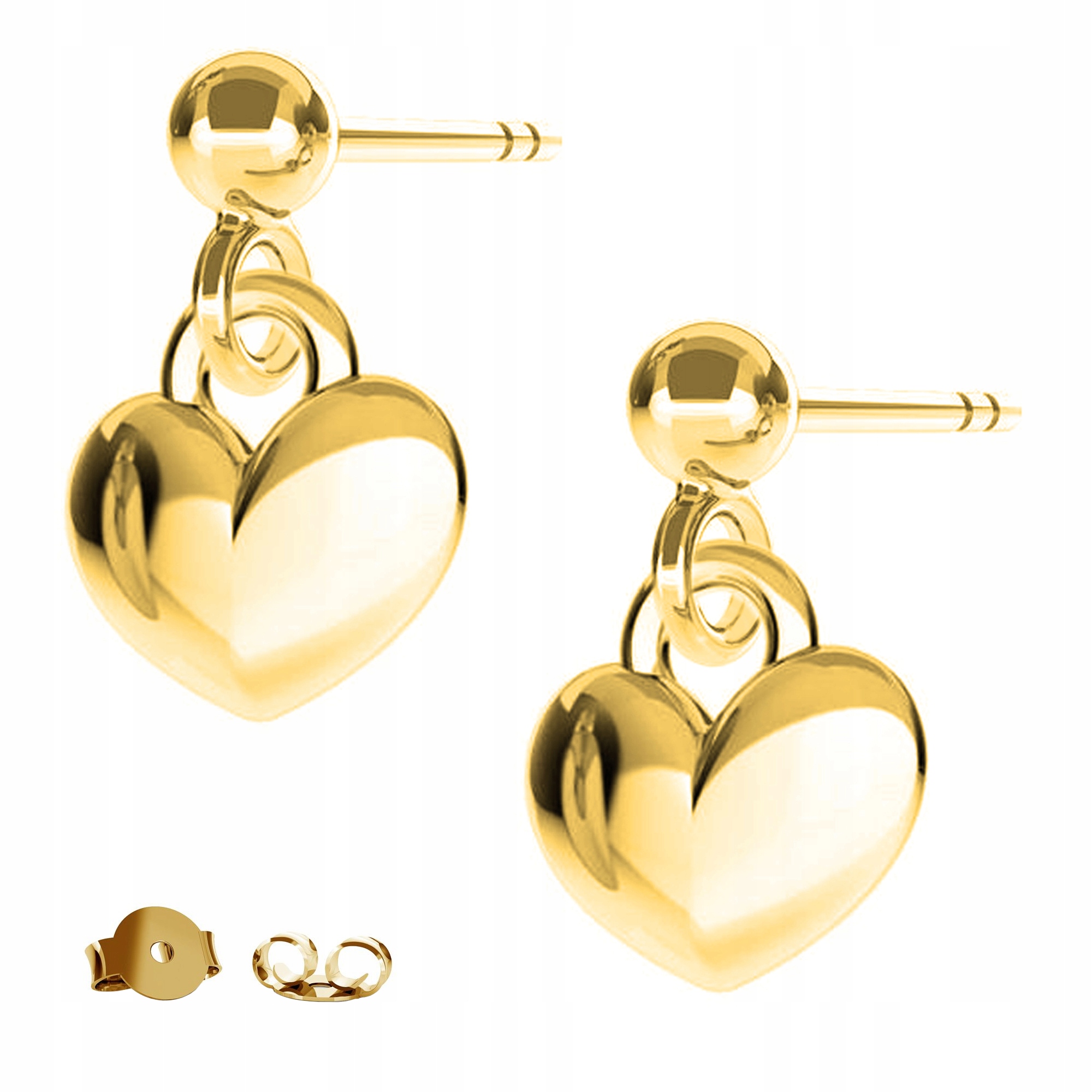 Náušnice zlaté Malé Srdce Srdíčko 925