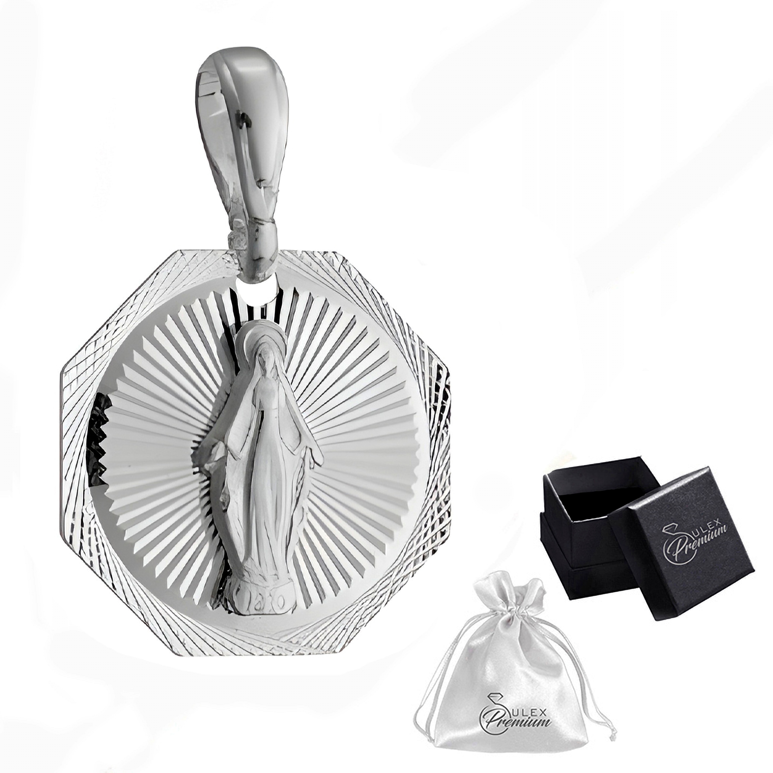 Stříbrný medailonek ryzost 925 Zázračný Medailon Matka Boží Zázračná