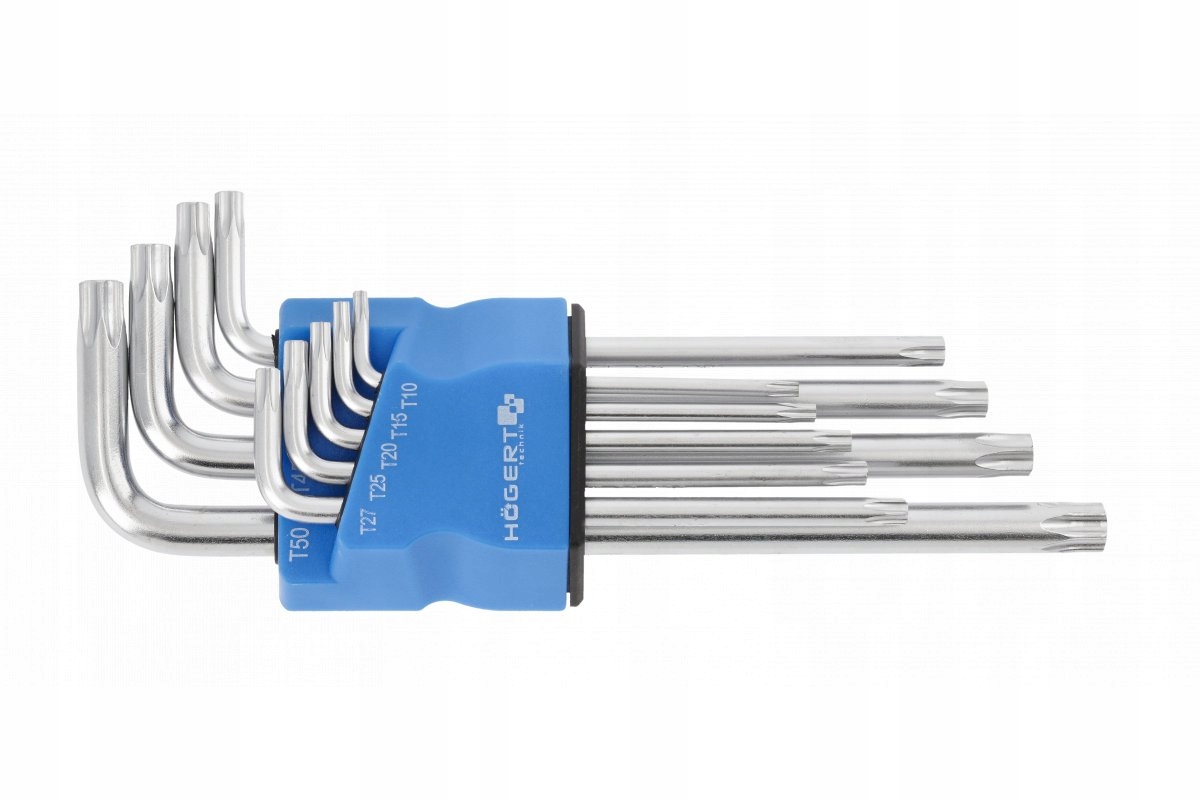 

Klucze torx S2, 9 szt. długie Hogert