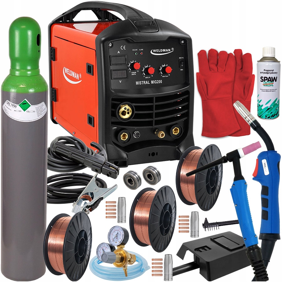 

Spawarka Mig Mag Tig 3W1 Weldman Mistral 200 Igbt