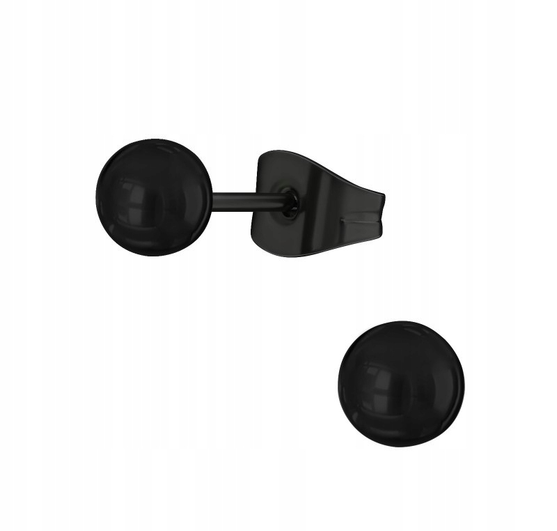 

Kolczyk stal chirur. 316L czarny Sztuka kulka 4 mm