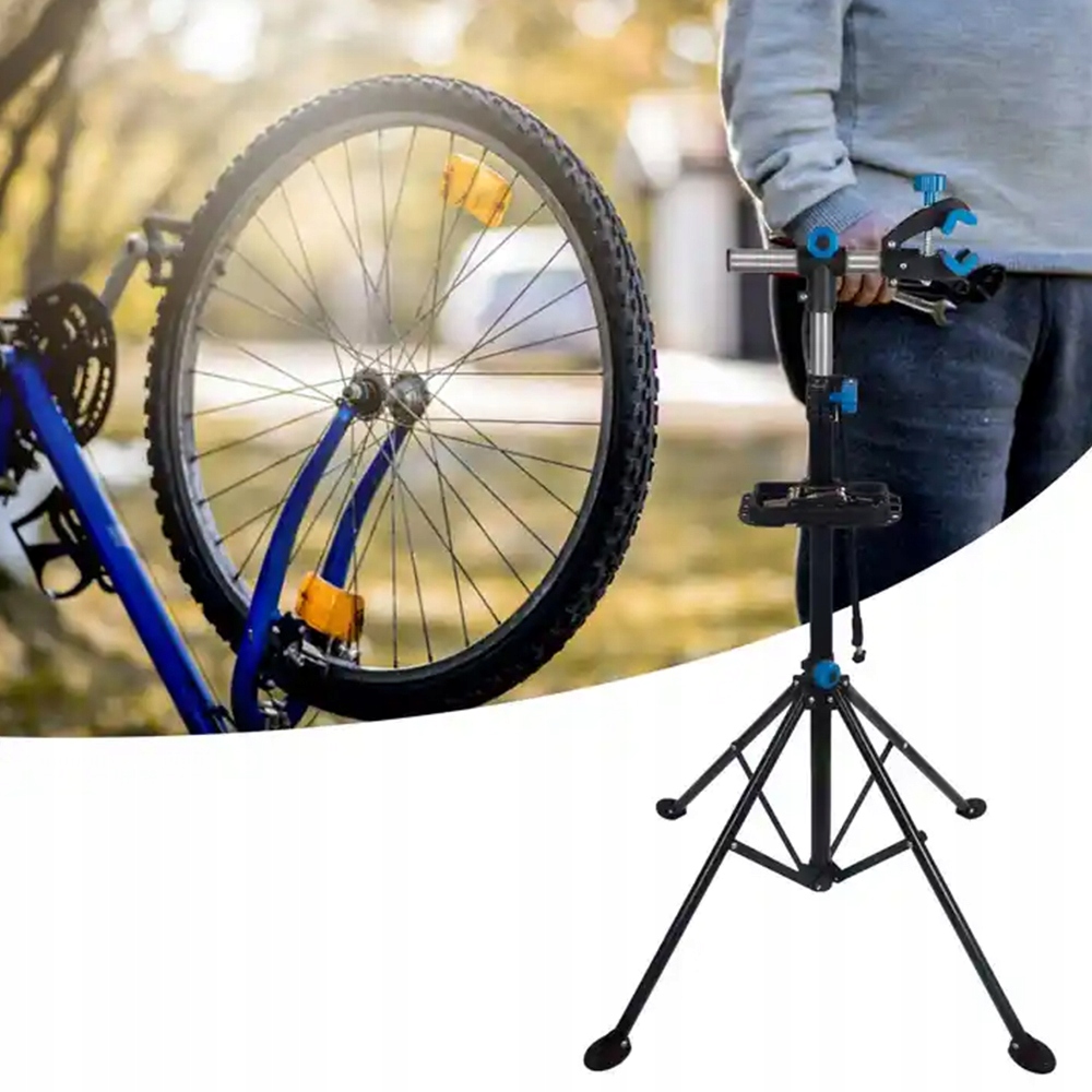 STOJAK ROWEROWY DO SERWISU WIESZAK WARSZTATOWY ZACISK na ROWER 30kg półka Waga 7800 g