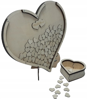 Svatební Dekorace Kniha Hostů Srdce Překližka