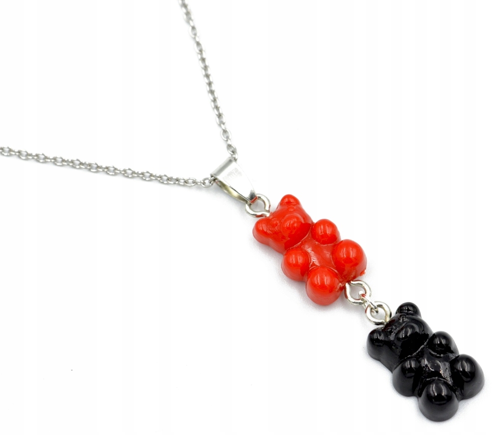 Łańcuszek z zawieszką 2 misie żelki haribo 45cm