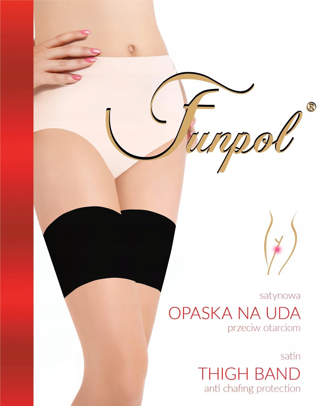 Satynowe opaski na uda przeciw otarciom rozm. XL Marka Funpol