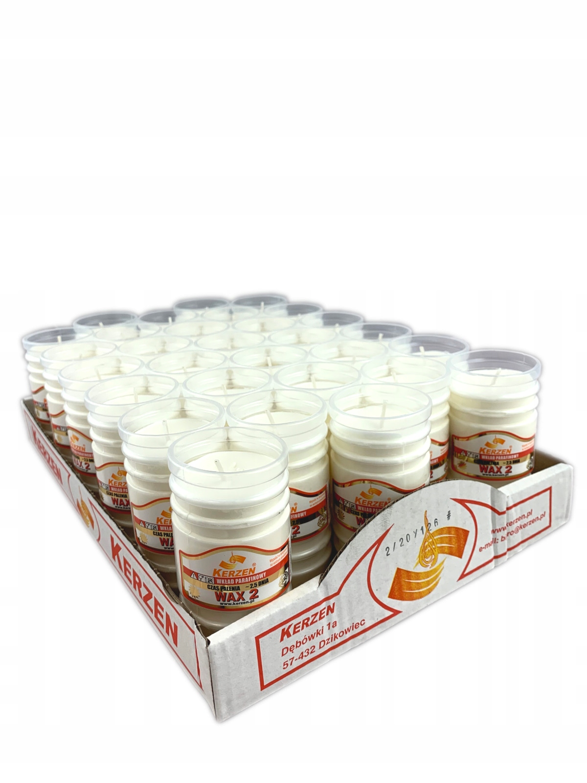 

Wkład do zniczy Kerzen Wax 2 (30 sztuk) czas 60h