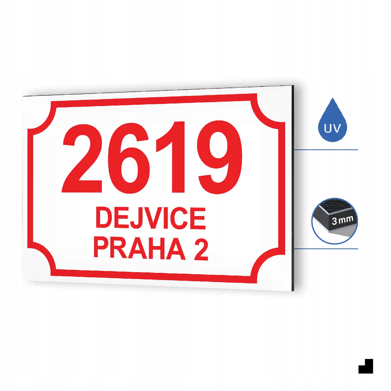 Tabliczka Adresowa Numer DOMU 32x21 cm ADRES ULICA Kod producenta TABL0003