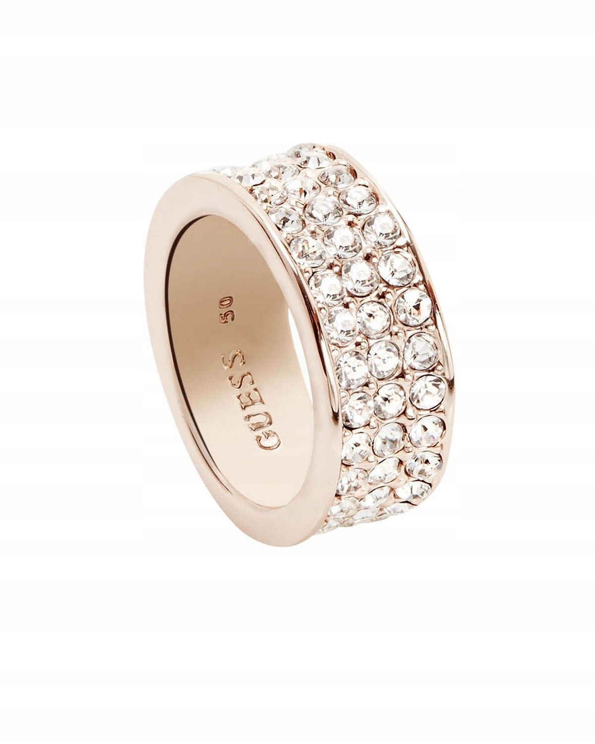 Prstýnek Guess v růžovém zlatě R-12