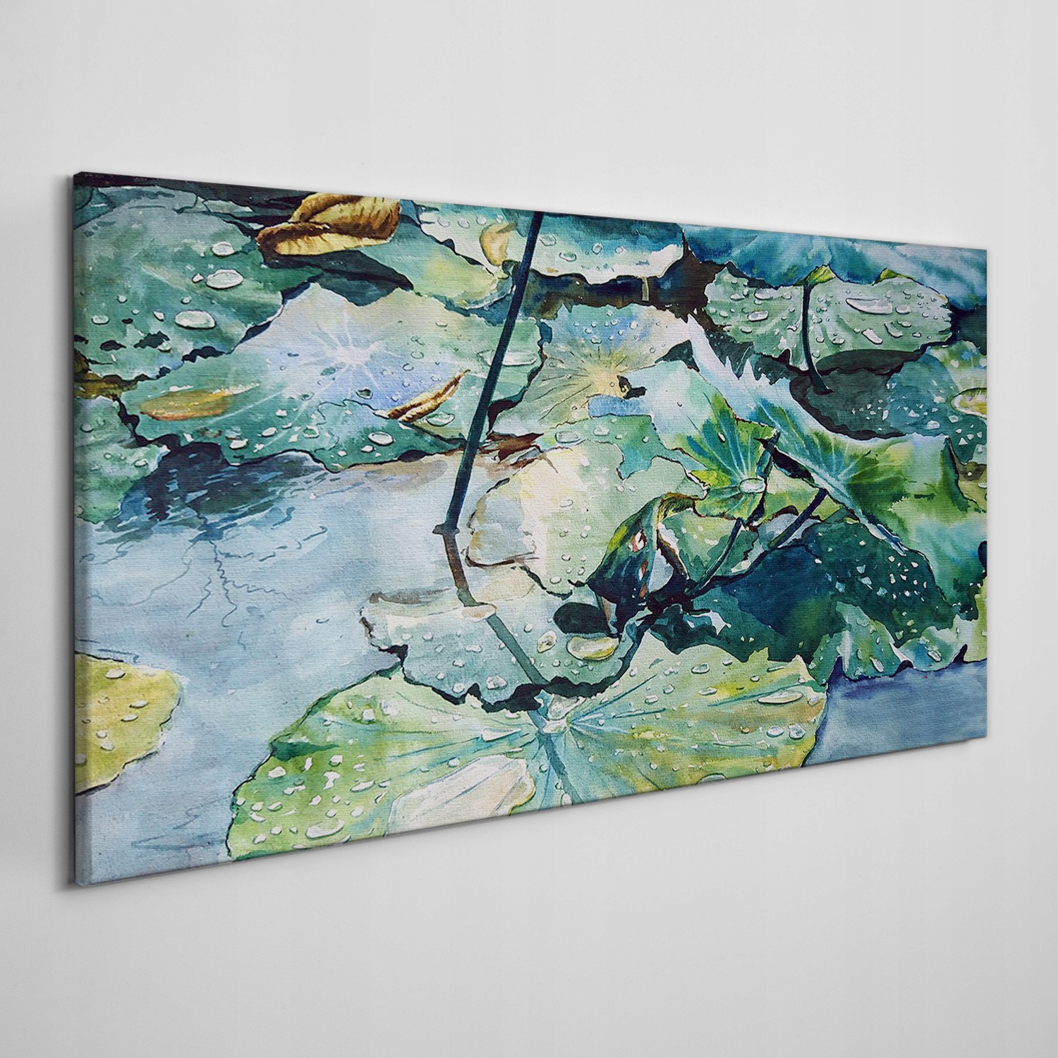 

Obraz na płótnie na ramie Woda liście 100x50 cm