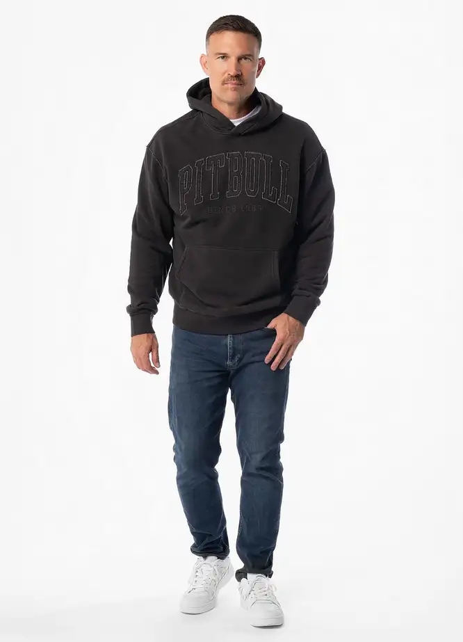 Pánská mikina s kapucí Washed Orlando Grafitová XXL