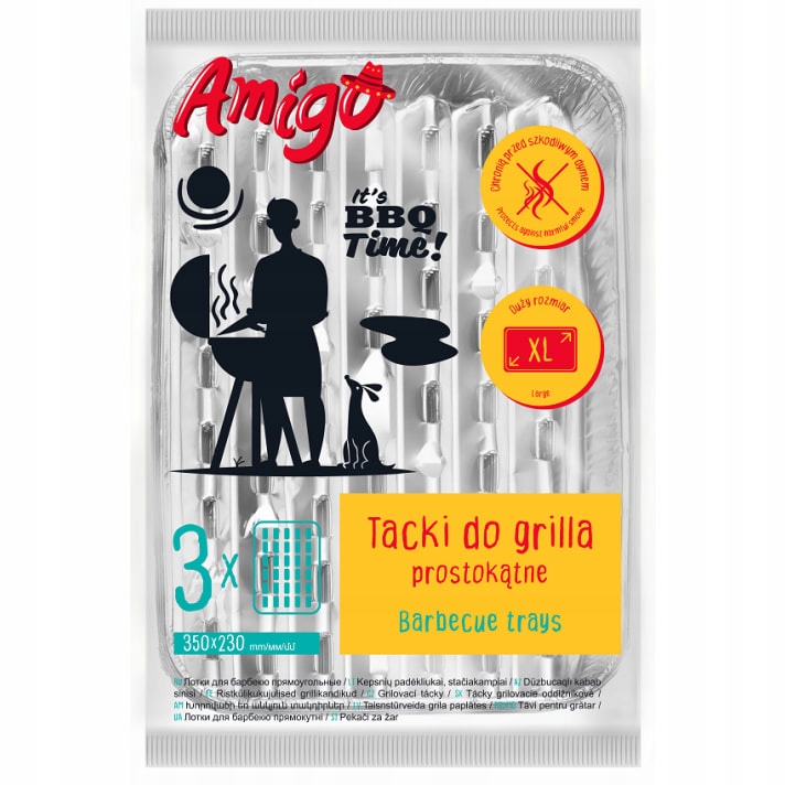 

Amigo Tacki Do Grilla Prostokątne Duże 3 Szt.