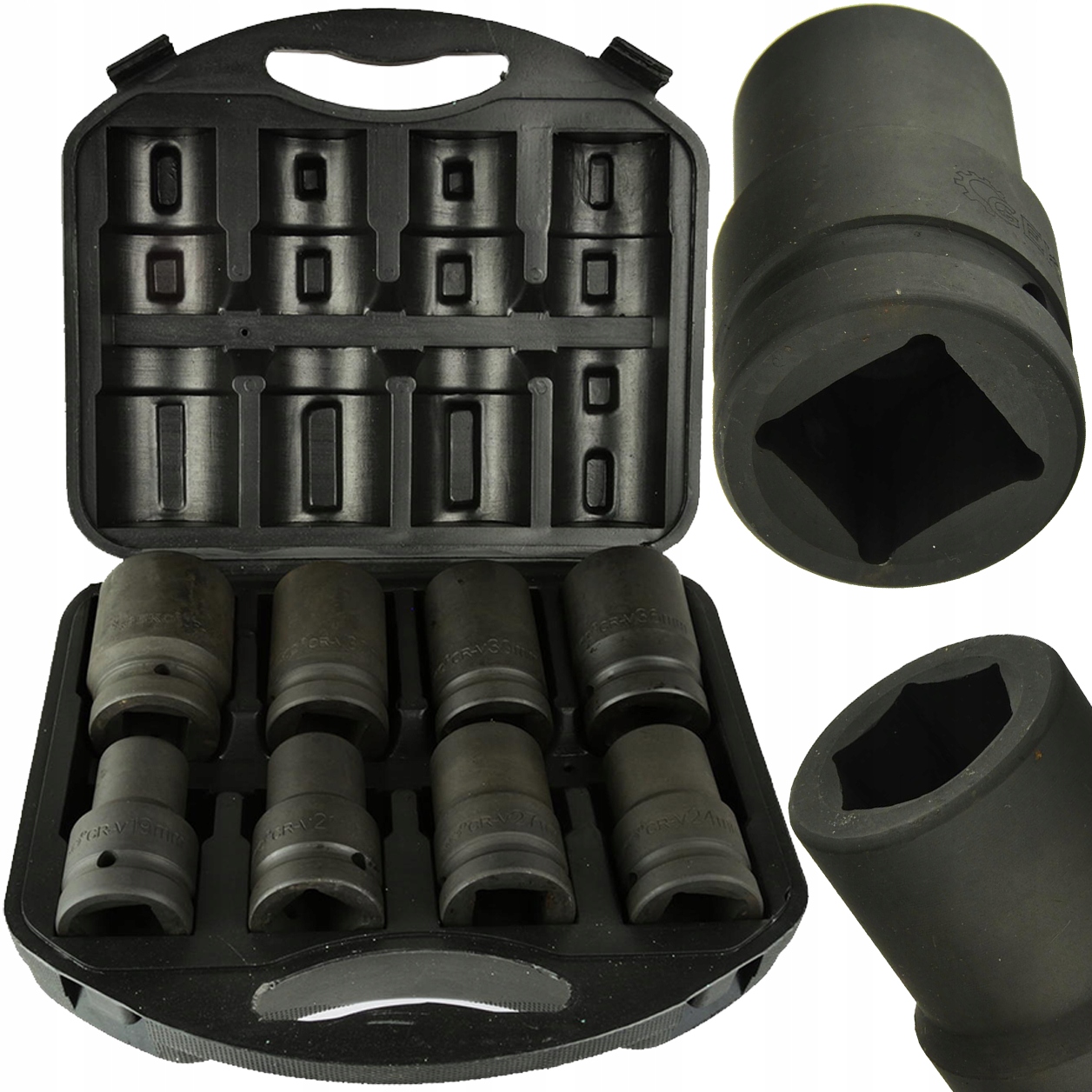NASADKI UDAROWE KLUCZE 1" ZESTAW NASADEK 19-41mm