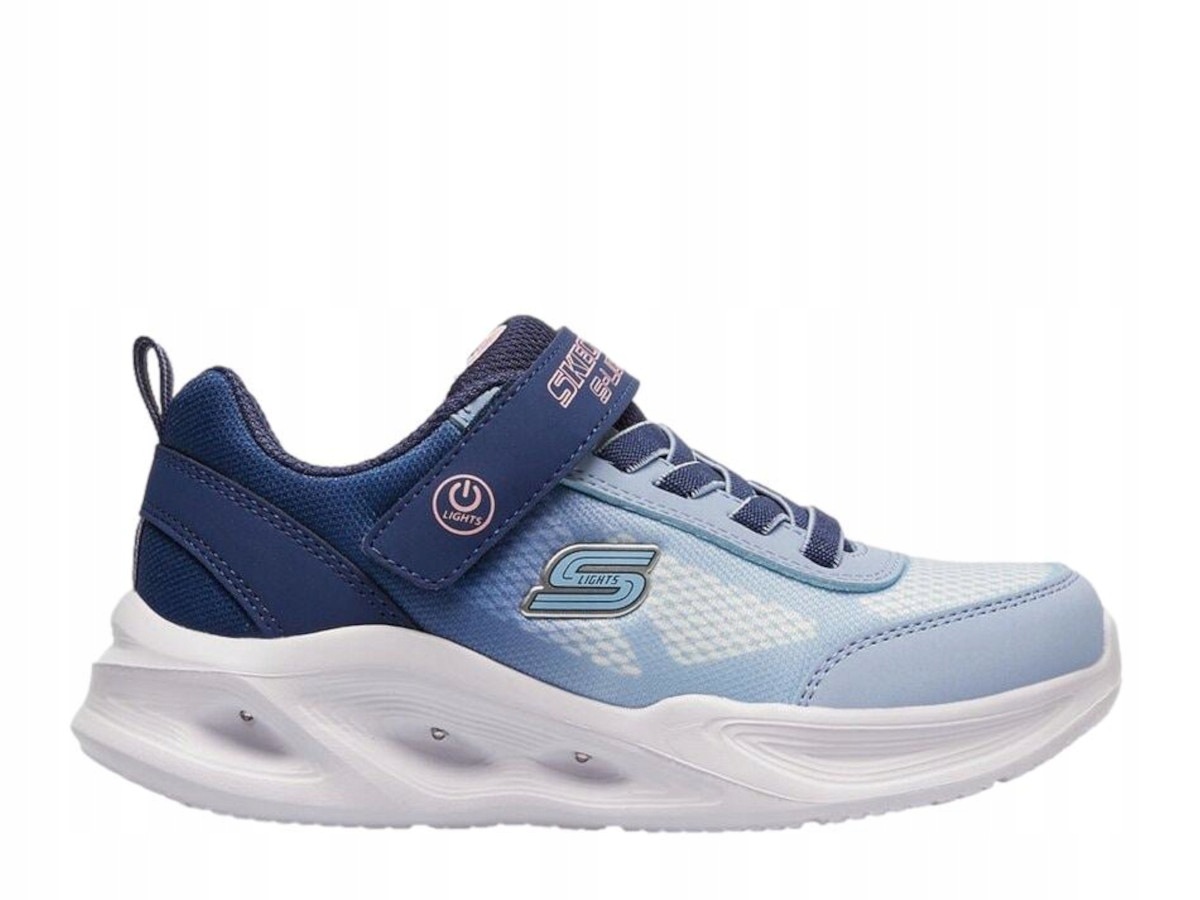 Buty Dziecięce Skechers Sola Glow Niebieskie 28