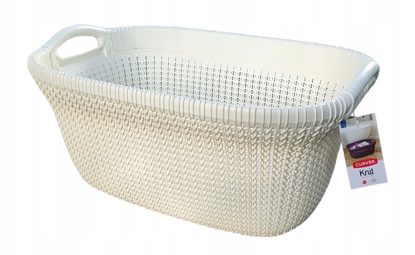 CURVER KNIT KOSZ NA PRANIE DO MAGLA 40L KREMOWY