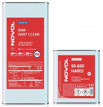 Novol Dart 8500 7,5l komplet lakier bezbarwny 5+2,5l