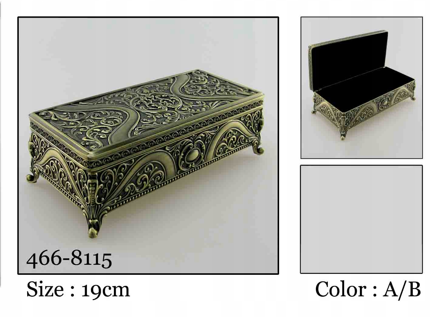 Gravírování Bonus Kazeta Na Šperky Krabička Staré Zlato kufřík Retro