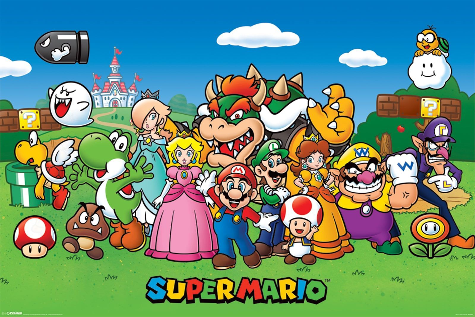 

Plakat Mario Bohaterowie Luigi Peach 61x91,5