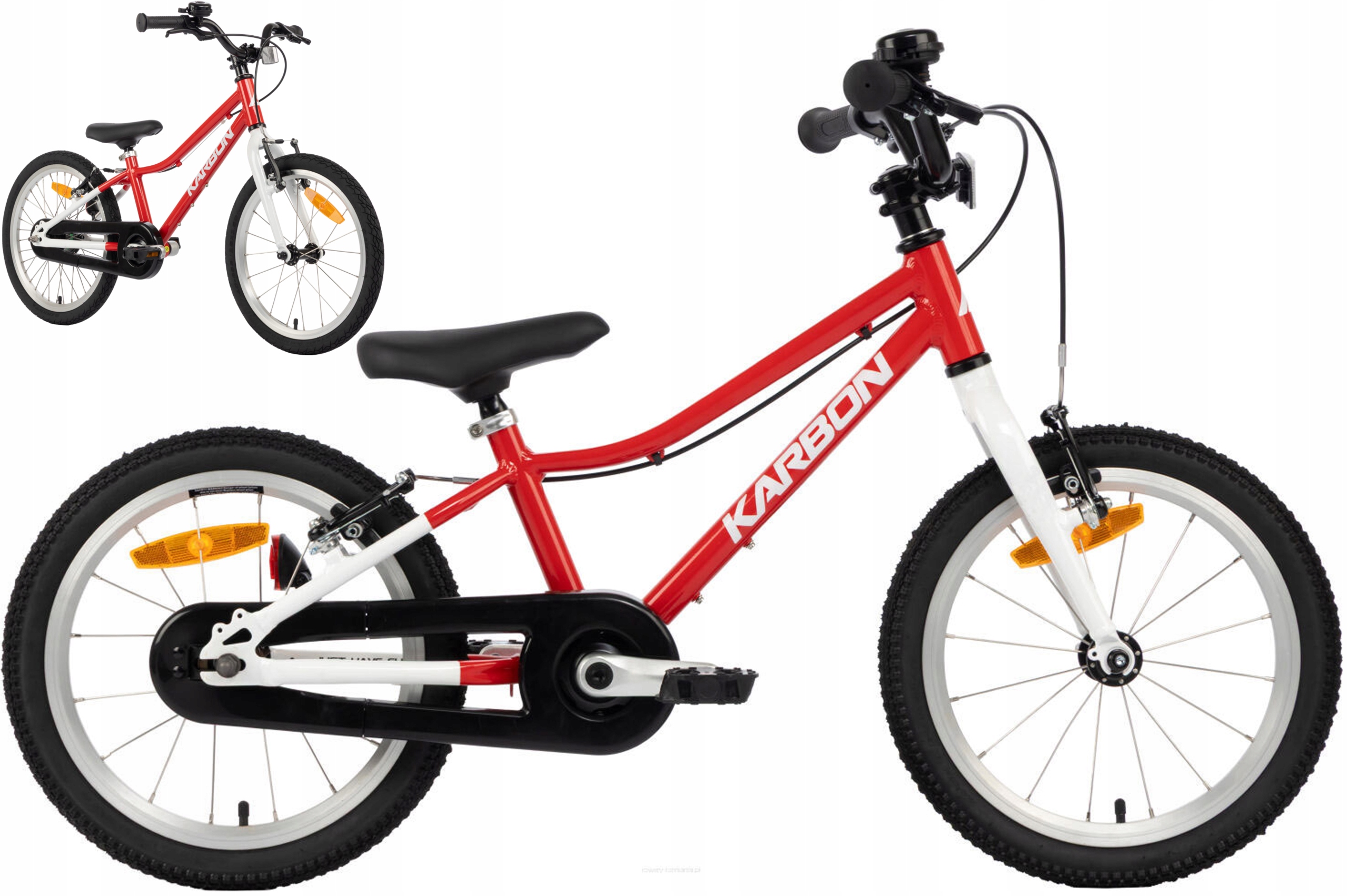 Rower dziecięcy 18" Karbon Superlight czerwony R25 Lekki