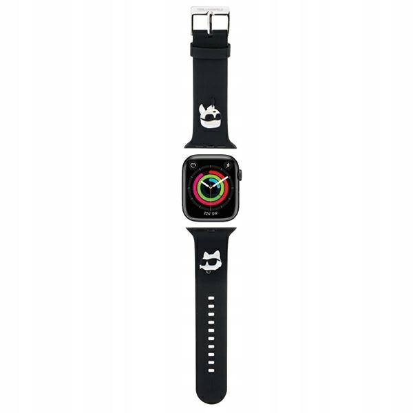 Pásek pro Apple Watch Karl Lagerfeld 42 mm 3D Rubber Černý