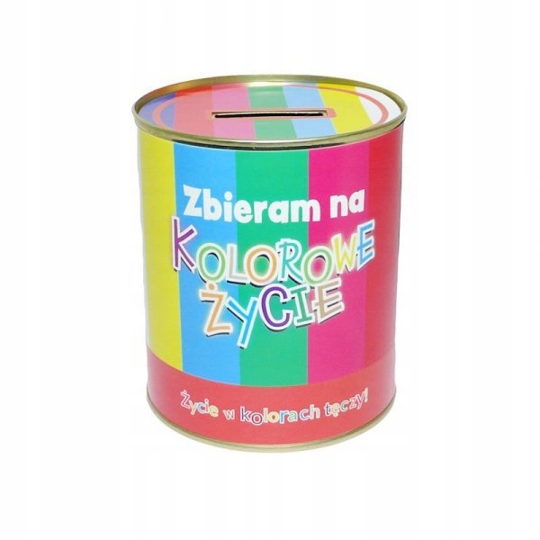 

Skarbonka puszka Zbieram na Kolorowe życie Lublin