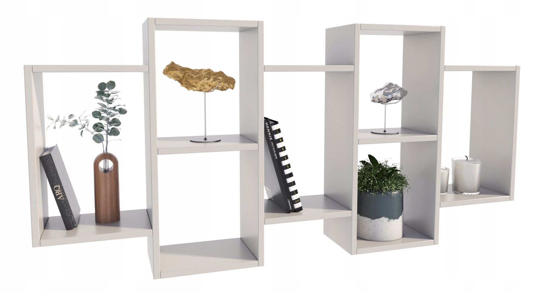 Nástenná polica Polon Bis kašmír regál na knihy Per