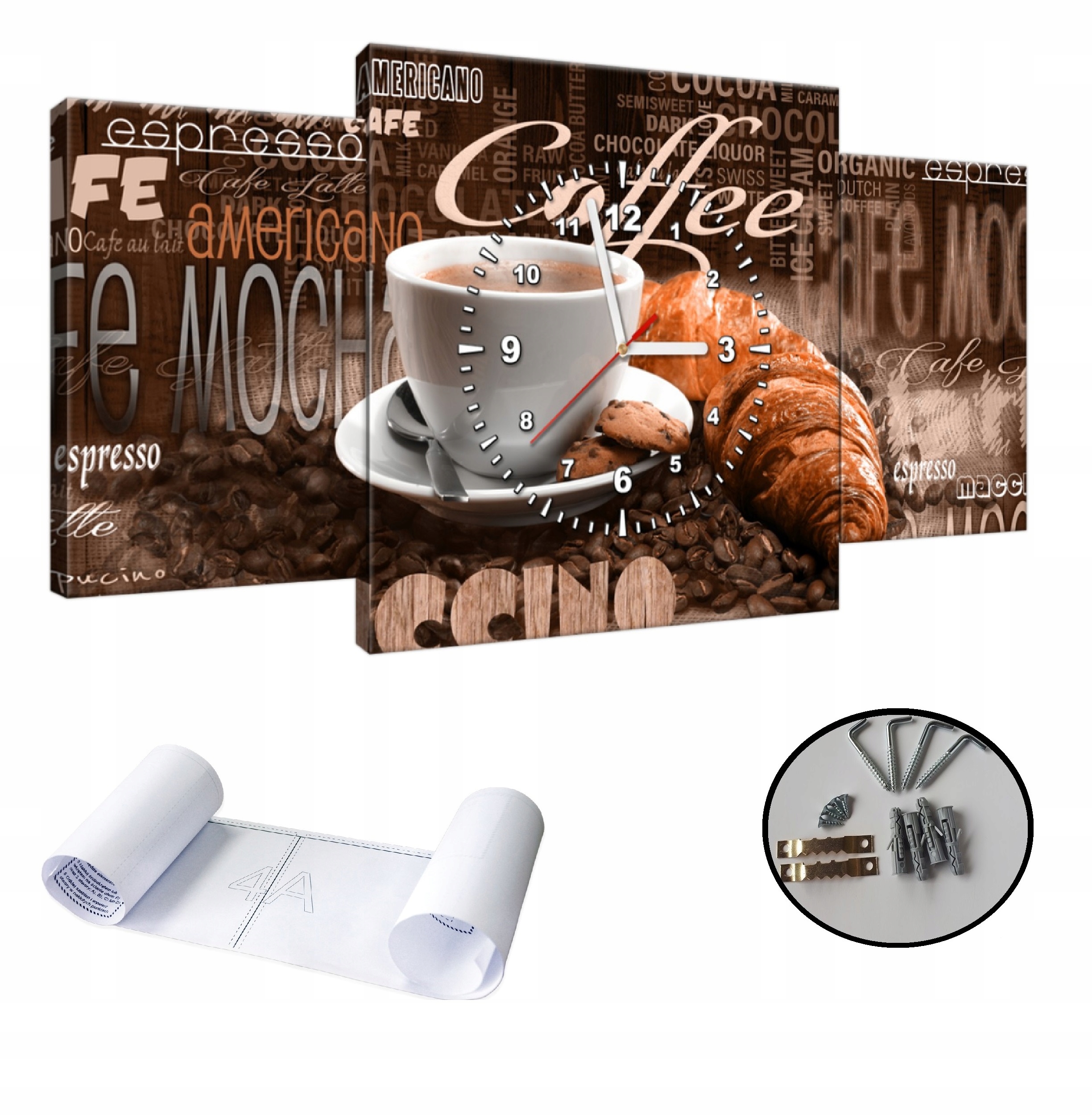 

Zegar Na Ścianę Do Kuchni Filiżanka Z Kawą 80x40