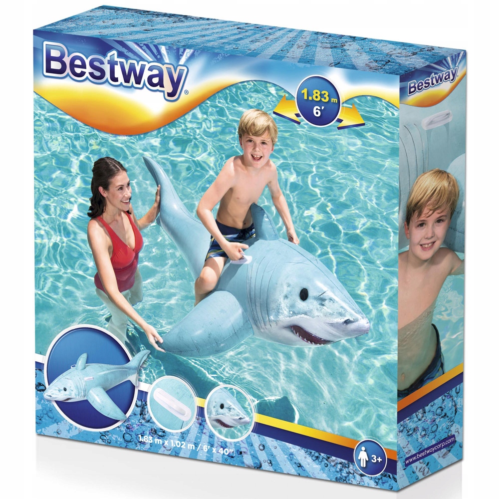 Materac Rekin 183x102cm BESTWAY Szerokość produktu 98 cm