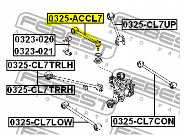 WAHACZ DRĄŻEK TYLNY GÓRNY HONDA 52390-SEA-013 Numer katalogowy części 0325-ACCL7