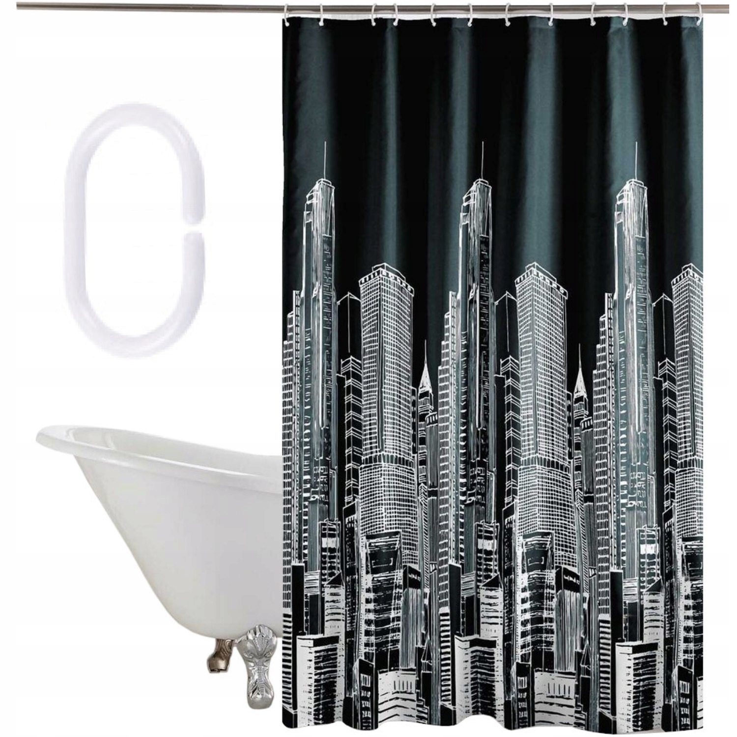 ТЕКСТИЛЬ ВОДОНЕПРОНИЦАЕМЫЙ ЗАНАВЕС ДЛЯ ДУША 180Х200