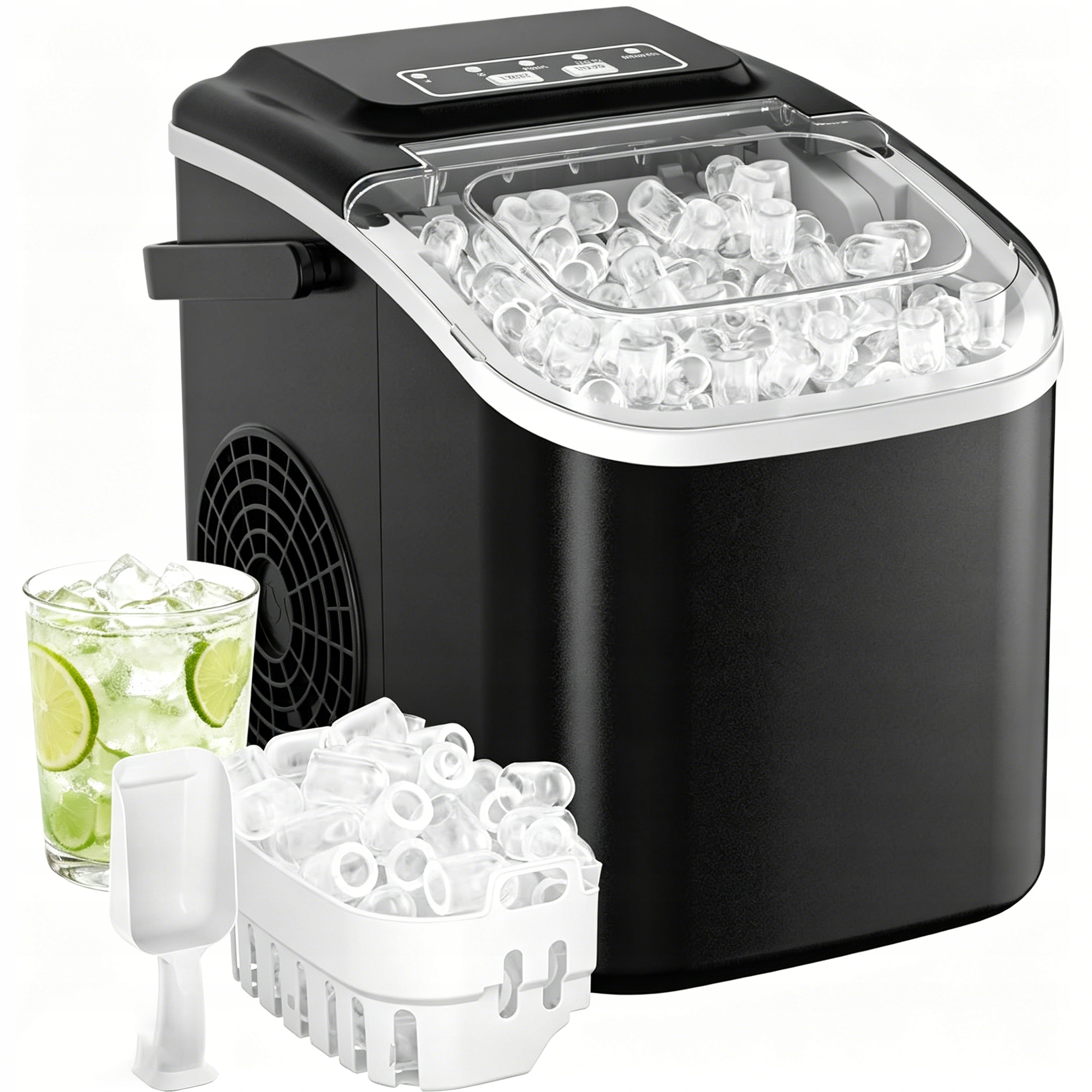 Výrobník Ledu Výkonný, Rychlý, Tichý Stroj Na Kostky Lopatka 12 KG/24 H