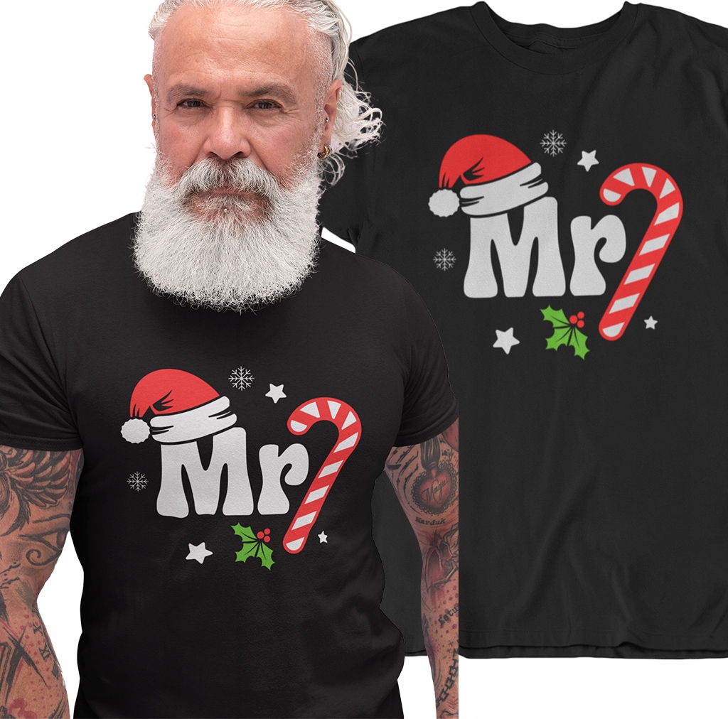 

Koszulka Męska Dla Mr Mikołaj Pod Choinkę Tshirt